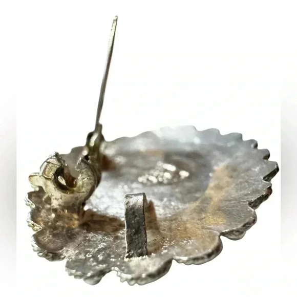 Vintage Eilat Stone in .935 Argentium Silver Brooch Pendant - Picture 12 of 13